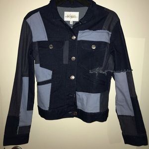 Jean Patchy Distressed Jacket